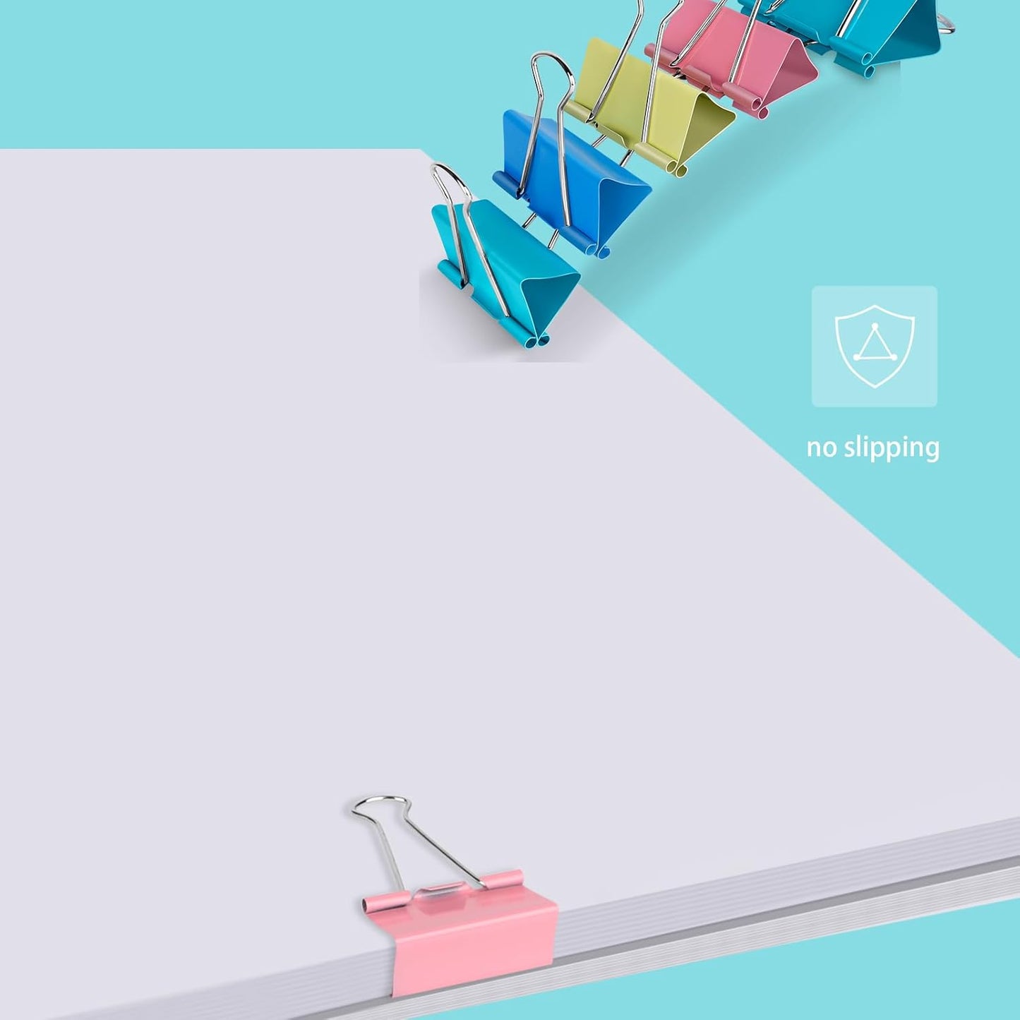 Binder Clips Assorted Sizes, 120 Pcs Colored Paper Clips, Extra Large, Large, Medium, Small, Mini, Micro