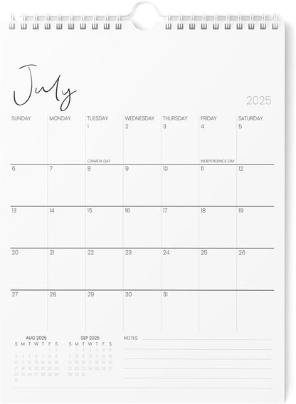 Karto Wall Calendar 2025-2026 - Vertical 8.5x11 inch July 2025 to December 2026 - Boost Your Productivity and Easy Planning with the Aesthetic Monthly Calendar - Cursive