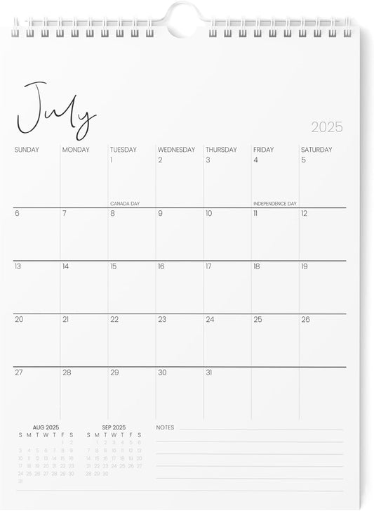 Karto Wall Calendar 2025-2026 - Vertical 8.5x11 inch July 2025 to December 2026 - Boost Your Productivity and Easy Planning with the Aesthetic Monthly Calendar - Cursive