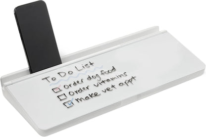 Amazon Basics Desktop Dry Erase Whiteboard with Organizer and Accessories, 15.7 x 5.4 inches, 1 Pack, White