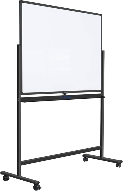 H-Qprobd 48"x36" Mobile Whiteboard Double-Sided Magnetic Dry Erase Board on Wheels - Comercial Rolling White Boards with Sturdy Stand for Home, Office & School