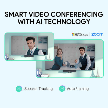 Yealink MeetingBar A10 Conference Room Webcam 4K 120° Wide Angle Camera with Android OS, Video Conferencing System with Microphone and Speaker, AI Speaker Tracking, Auto Framing, Teams Zoom Certified