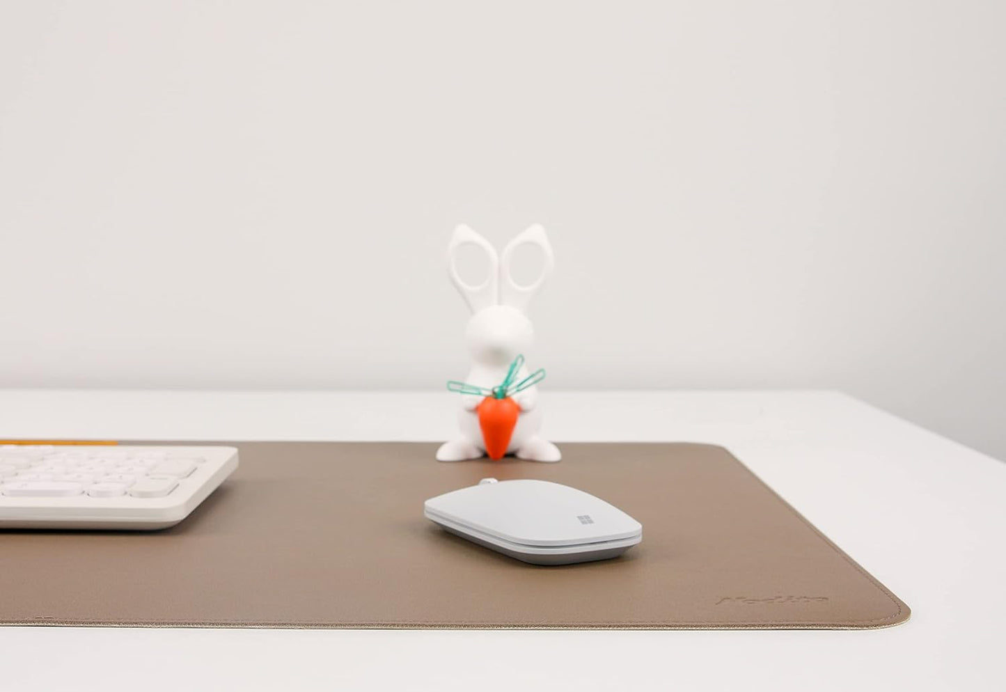 Dual-Sided Leather Desk Pad,Blotter for Laptop Computer,Mouse Pad,Writing,Drawing,Arts and Craft Mat (17"x24", Khaki)