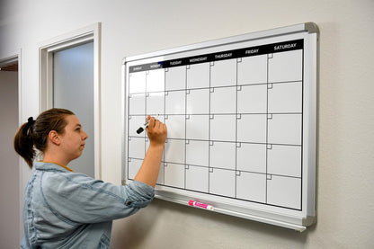 Month Calendar Dry-Erase Scheduling Whiteboard 60" x 40"
