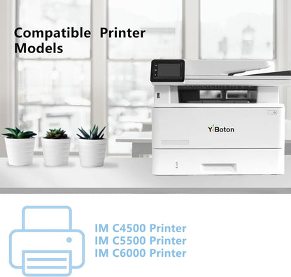 IM C4500 IM C6000 IMC4500 IMC6000 Toner Cartridge 842279 842280 842281 842282 Replacement for Ricoh IM C4500 IM C5500 IM C6000 Printer(4 Pack Black Cyan Magenta Yellow)