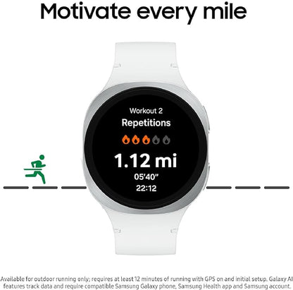 Samsung Galaxy Watch 8 (2025) 44mm LTE Smartwatch, Cushion Design, Fitness Tracker, Sleep Coaching, Running Coach, Energy Score, Heart Rate Tracking, Silver [US Version, 2 Yr Warranty]