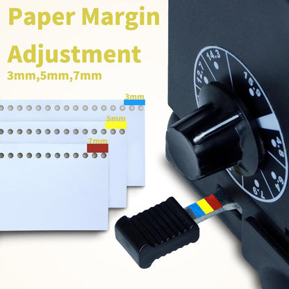 Rayson TD-1500B34R Binding Machine, Round Holes, 3:1 Pitch Wire-O Binder Punch 15 Sheets/Bind 130 Sheets with Sturdy Metal Construction