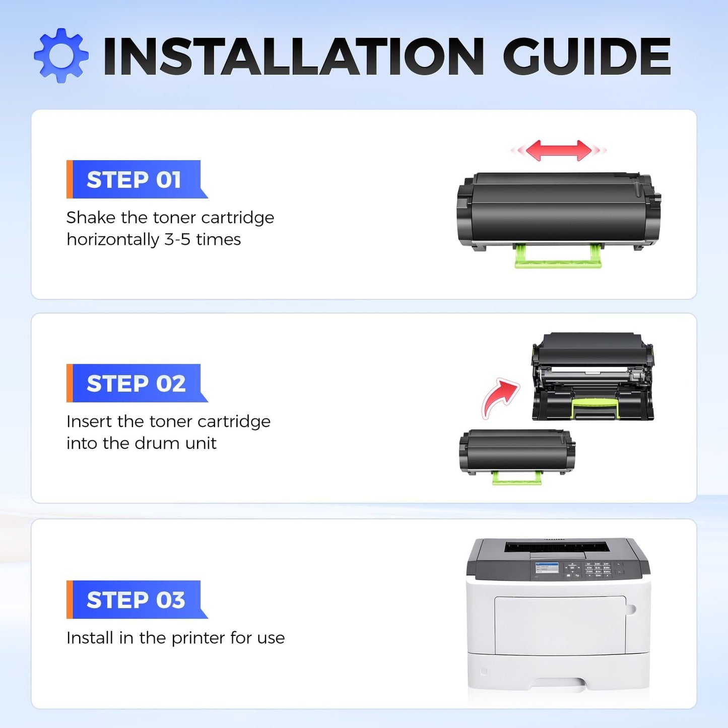 24B6040 Imaging Unit (Not Toner) High Yield Replacement for Lexmark 24B6040 Drum Unit Compatible with M1140 XM1140 XM1145 M1145 M3150 XM3150 XM3150h Laser Printer All-in-One Copier (60,000 Pages)