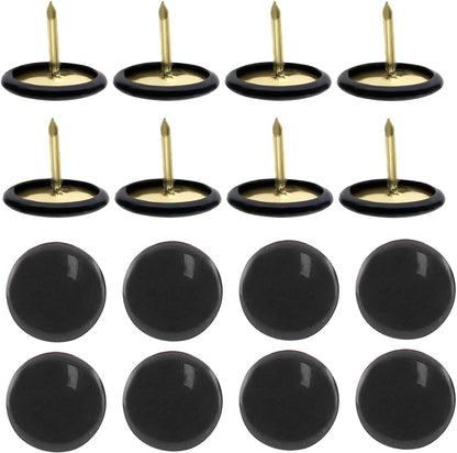 Piutouyar 300Pcs Black Decorative Flat Push Pin, Plastic Roundness Head Thumbtack, Black Thumb Tacks for Wall, Map, Cork Board, 3/8 Inch