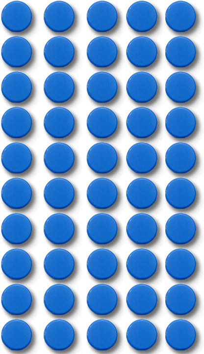Qualsen Fridge Magnet, 50 Pack Cute Magnets for Whiteboard, Refrigerator, Locker, Office, Classroom, Kitchen (Blue)