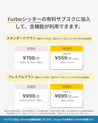 Furbo 360° Dog Camera + Mini 360° Cam [New Subscription Required at Setup] 2-Camera Bundle Nanny Pro Subscription: Dog Safety Alerts, Pet Camera with Speaker, Phone App & Night Vision