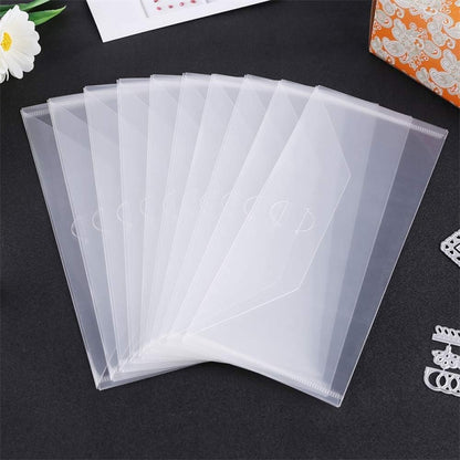 40-Piece Stamp & Die Storage Bags - 4 Sizes, Plastic, Waterproof, Clear, Scrapbooking, Die & Stamp Storage Paper Holder Bags, DIY Card Making