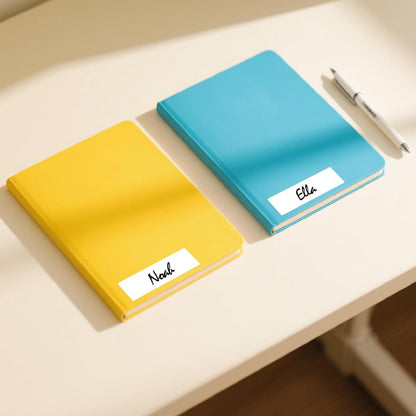 3 × 1 Inches White Rectangle Color Coding Labels 1000 PCS, Self-Adhesive Writable Waterproof Vinyl Blank Sticker Roll for Office Home School Business