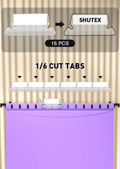 Extra Capacity Legal Size Hanging File Folders,12 Pack Reinforced Plastic Hanging Folder, Heavy Duty 2 Inch Expansion, Filing Cabinet Folders for Bulky Files, Medical Charts, Colorful