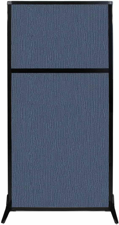 Versare Workstation Partition | Portable Wall Divider | Modern Office Cubicle | Free Standing Privacy Screen | Flexible Work Space | 33" x 70" Ocean Fabric Panels