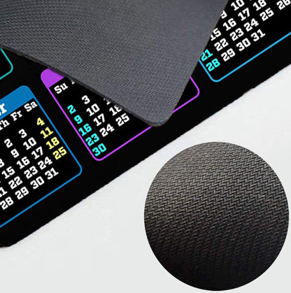 Calendar Mouse pad, 2025 Calendar Color Horizontal Edition Natural Rubber Creative Gaming Mouse Pad Rectangle Mouse Personalized Desk Mouse Pad 9.5 inch x 7.9 inch
