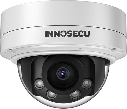 Vandal-Proof Dome PoE Camera 5MP, Outdoor Security Surveillance Camera, Motorized Lens 2.8~12mm, Night Vision Up to 120ft, Built-in Mic, Human/Vehicle Detection, No PT Supported, IND5GR57Z
