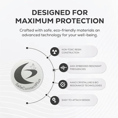 Pack of 6 EMF Stickers for Cell Phone- 5G Ready Harmonizer Stickers Proudly Made in USA for Cell Phones, Laptops or Tablets- EMF mega Shield for All Electronic Devices(Silver-White)