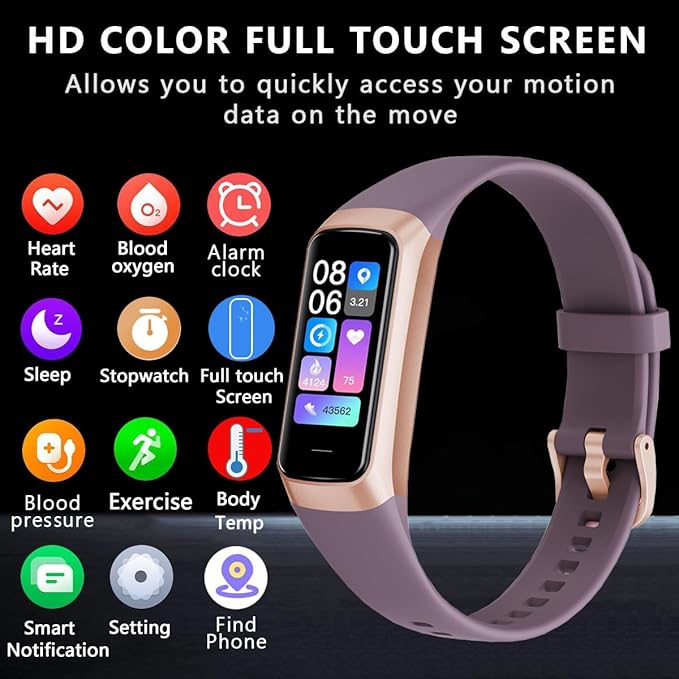 Fitness Tracker with 24/7 Blood Oxygen Heart Rate and Sleep Monitor,IP68 Waterproof,1.10''AMOLED Touch Color Screen,Step Counter Health Activity Trackers for Women Men (Bordeaux)