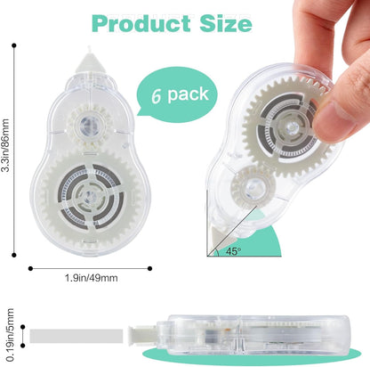 M&G 6 Pack Correction Tape Set, Total 72M/236FT Correction Tape Clear Writing with No Drying Time for Office School Supplies Student 1/5 Inch X 39.37 Ft/Pack