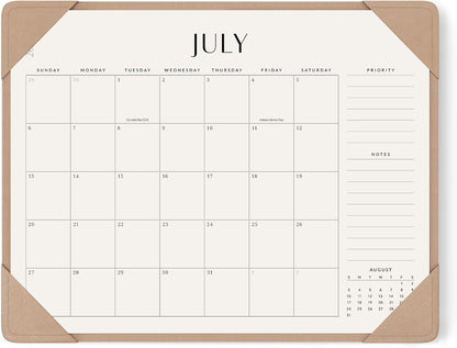 Jotsome Desk Calendar 2025-2026 with Desktop Mat, Large Academic Desk Pad Calendar From July 2025 to December 2026 22x17 inch, Desk Blotter Calendar for Home Office and School, Easy Planning, Apricot