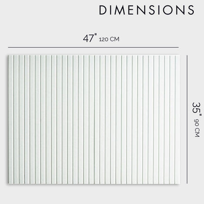 Large Cork Boards for Walls Black Felt Board Alternative - Slat Wall Paneling, Felt Bulletin Board Tiles for Office Decor, Push pin Board Office Wall Organizer -12-Pack (Milky White)