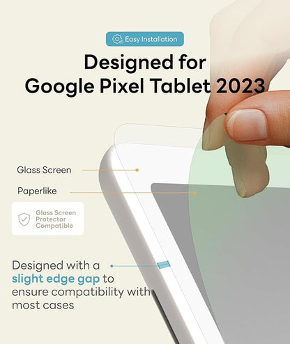 EIP Detachable Paperfeel Screen Protector for Google Pixel Tablet 2023 – Anti-Blue Light, Reusable & Washable, Nano-Tech Attachment, Anti-Glare, Bubble-Free, Ideal for Drawing & Writing