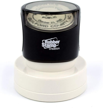 MaxMark Round Notary Pre-Inked Stamp for State of Massachusetts