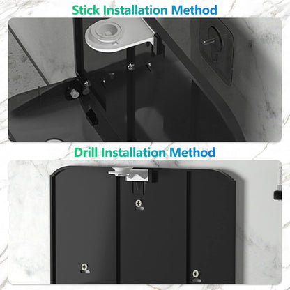 Paper Towel Holder Wall Mount: Commercial Paper Towel Dispenser for Multifold/Trifold/c Fold Hand Paper Towel, Adhesive Paper Towel Holder No-Hole Installation 200 Sheets