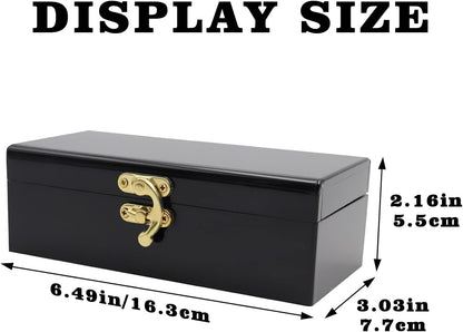 Black Acrylic Lockable Cash Box, Money Holder, Cash Organizer, Single Row Currency Tray, Money Storage Box