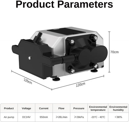 LASER TREE Air Assist for Laser Cutter and Engraver, Adjustable Max 26 L/Min Airflow Air Assist Pump, Reduce Burn Marks, Protect Laser Module Lens, Smooth Edge Clean Cuts, Remove Smoke and Dust