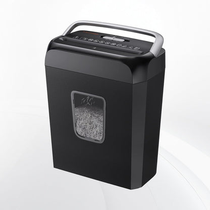 Bonsaii Paper Shredder for Home Office, 6-Sheet Cross-Cut, Shreds Paper, Credit Cards, Mail, Staples & Clips, 3.4-Gallon Clear Bin with Handle