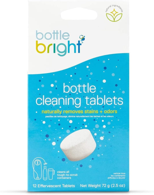 Bottle Bright - Clean Stainless Steel, Thermos, Tumbler, Insulated and Reusable Water Bottles – Cleaning Tablets are Easy and Safe to Use