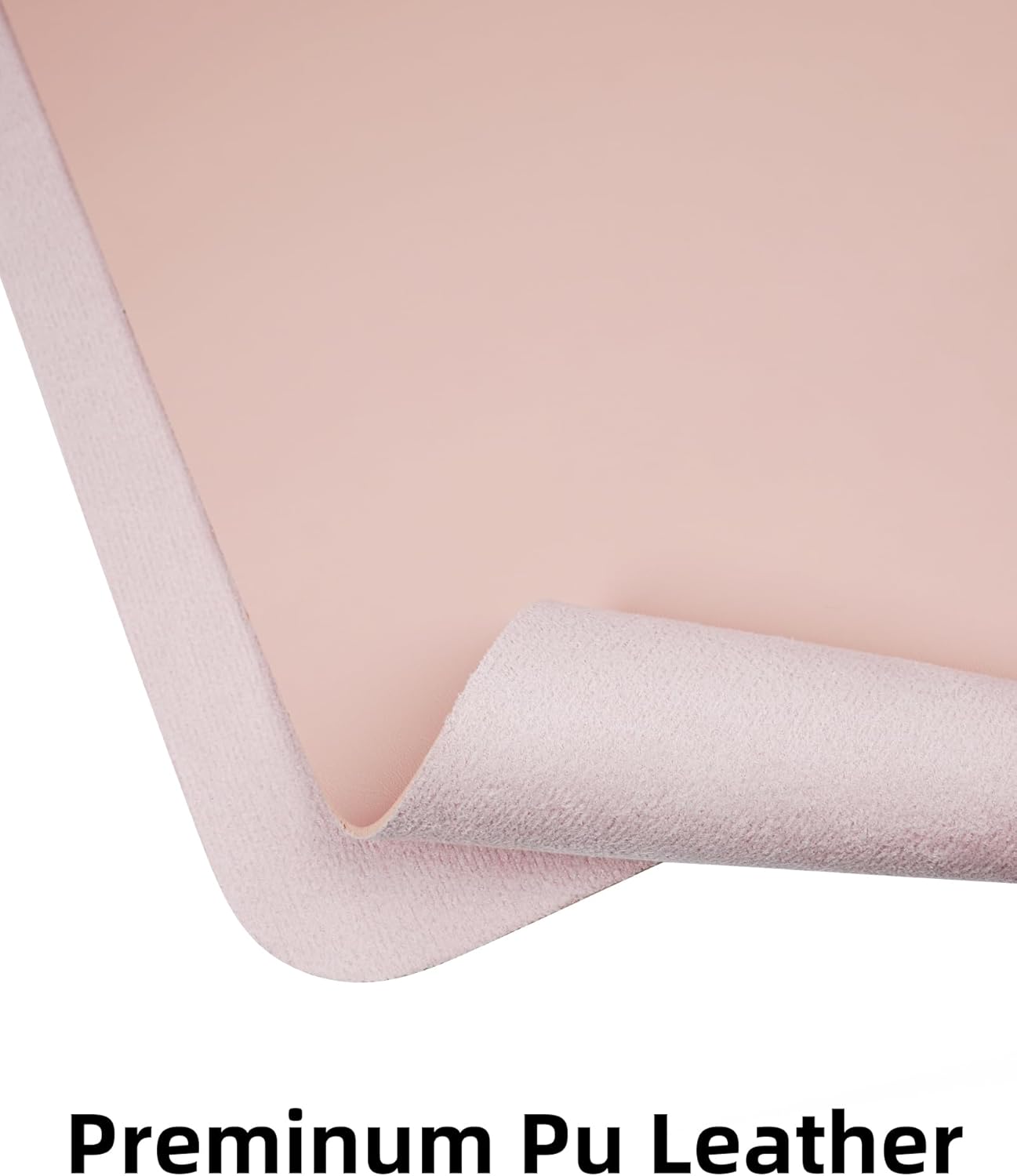 Leather Desk pad Protector,Large Desk mat,Mouse pad,Non-Slip Desk pad,Office Desk Mat,Waterproof Desk boltter, Keyboard mat for Office/Home/Décor (48in*17in, Pink)