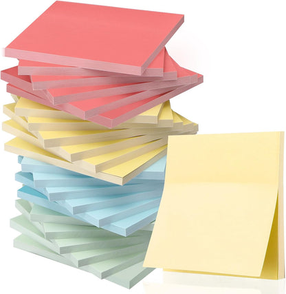 Fainne 60 Pack Sticky Notes Bulk Back to School Supplies Self Stick Note Pads Paper Memo for Office First Day of School Student Teacher Essentials (3x3inch,Lively Colors)