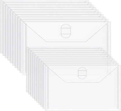20PCS plastic storage cases for card stamp and dies10pcs 9.4x3.9inch Die Storage Envelopes&10pcs clear 7x5inch clear bags for crafts storage cutting Die Storage Envelope Stamp Stencil Organizer Holder