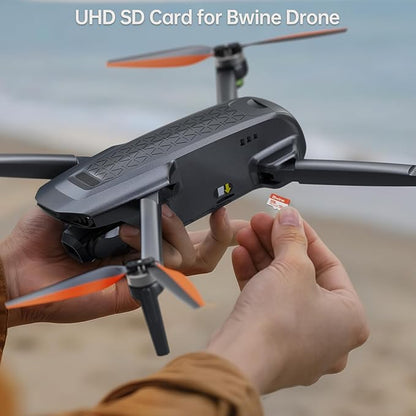 Bwine 128G Micro SD Card, Read Speed up to 100MB/s, 4K UHD Video Support, Compatible with Digital Camera, Drone, with 1 Reader & Adapter, Orange