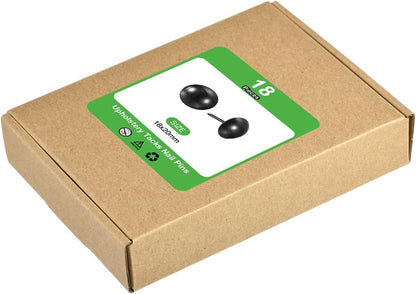 uxcell Upholstery Tacks Nail Pins Furniture, 18Pcs 16x20mm Thumb Tack Pins Assortment Kit Carbon Steel for Home Sofa DIY Decorative Nail Heads Nails, Black