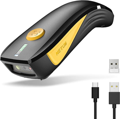 NETUM CS7501 QR Code Scanner – Upgraded Bluetooth Barcode Scanner, Mini Portable 1D & 2D Barcode Reader for Inventory Management, Cordless Image Scanner for Tablets, Android, iOS, PC, and POS Systems