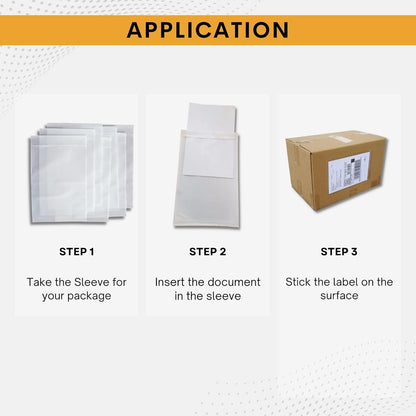 500 Pack 6"x9" Shipping Label Sleeves – Clear Self-Adhesive Packing Slip Pouches, Waterproof Packing List Envelopes – Ideal for Shipping Documents, Mailing Labels, Invoices & Packing Slips