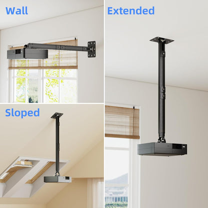 suptek 49inch Extended Mini Projector Ceiling Mount Adjustable Wall Mount with Thread Adapters for Projector DVR Camera (PR05LMINIB)