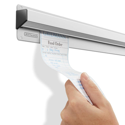 GRIDMANN 44-inch Slide Check Rack, Aluminum Restaurant Ticket Holder for Commercial Kitchen Food Orders