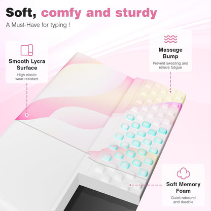 Ospelelf Keyboard Wrist Rest Comfortable Ergonomic Keyboard Stand Riser Holder Pad for Office Home