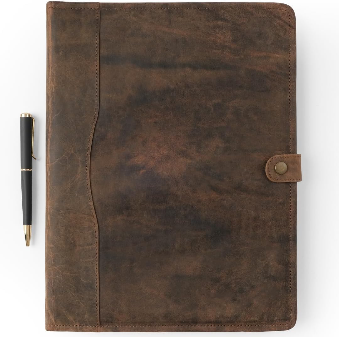 Leather Portfolio, Leather Binder with Pen, Leather Portfolio for Men and Women, Leather Padfolio, Leather Folder, Portfolio Binder, Business Portfolio Men and Women
