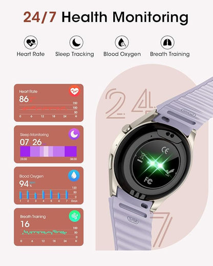 Smart Watches for Women/Men (Make/Answer Calls), Fitness Smart Watch with Heart Rate/SpO2/Sleep Monitor, Pedometer Tracker, 110+ Sport Modes Fitness Tracker Watch, Smartwatch for Android and iPhone