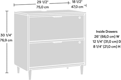 Sauder Clifford Place 2-Drawer Lateral File Cabinet, Natural Maple Finish