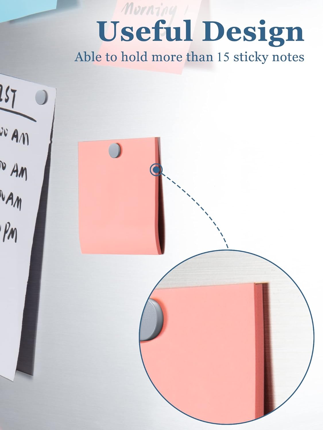 SMARTAKE 45 Pcs Refrigerator Magnets, Small Round Fridge Magnets, Multi-Use Premium Neodymium Office Magnets for Fridge, Whiteboard, Billboard in Home, Kitchen, Office and School (Grey)