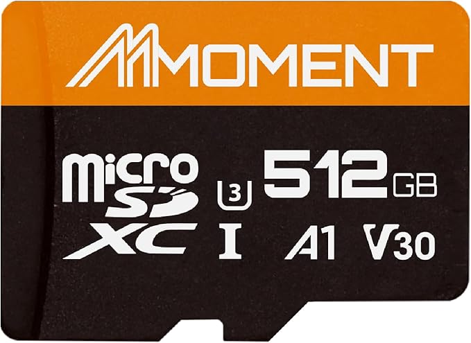 MMOMENT 512GB Micro SDXC Card, A1, V30, UHS-I, U3, Class 10 Compatible, Read Speed Up to 95 MB/s,Write Speed Up to 70MB/s, SD Adapter Included