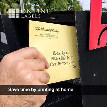 2.625" x 1" Waterproof Clear Gloss Address Labels - Pack of 750 Transparent Labels, 25 Sheets - Compatible with Laser Printers, OL875CL, OnlineLabels