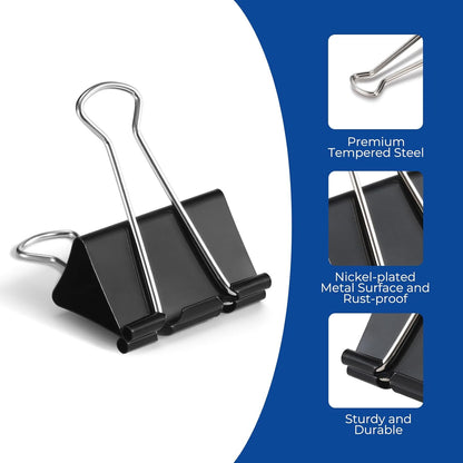 Eclirgan 144-Pack Small Binder Clips in 12 Boxes,Thick Metal Paper Clamp Set with Folding/Reusable/Rust-Resistant,0.7-Inch Mini Paper Binder Clip for Teachers/Students/Business